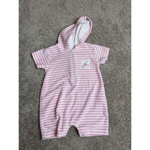 Kissy Kissy Pink Striped Terrycloth Swim Cover‎ 6-9m